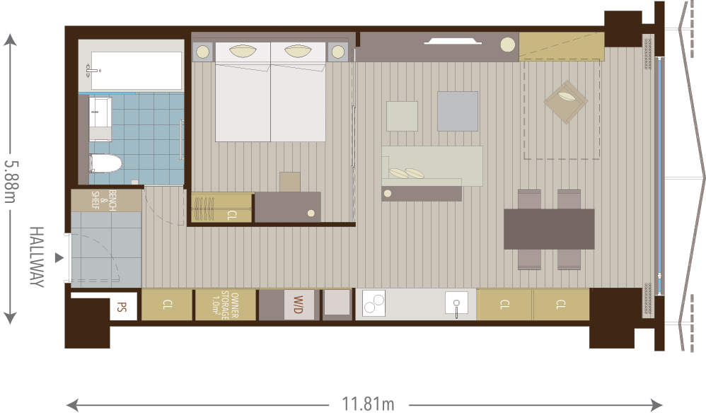 aya 1.5 bedroom